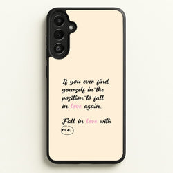 Fall In Love With Me  - BookTok Phone Case for Galaxy A34
