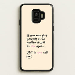 Fall In Love With Me  - BookTok Phone Case for Galaxy S9