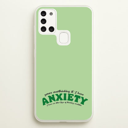 You're Overthinking It  - BookTok Phone Case for Galaxy A21s