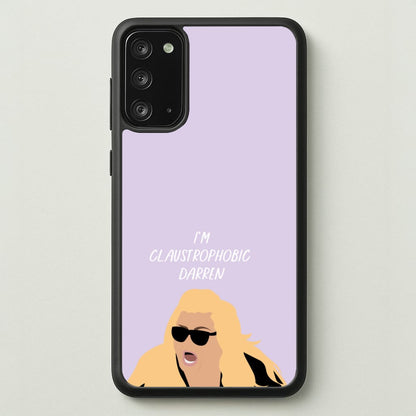 I'm Claustrophobic Darren - British Pop Culture  - British Pop Culture Phone Case for Galaxy Note 20