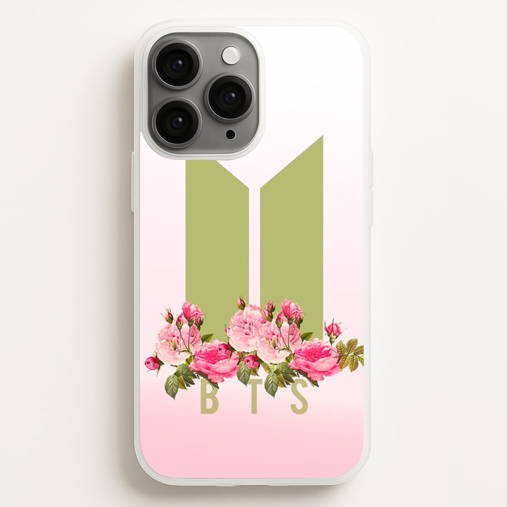 Pink Ombre K-Pop Band Logo  - BTS Phone Case for iPhone 16 Pro Max