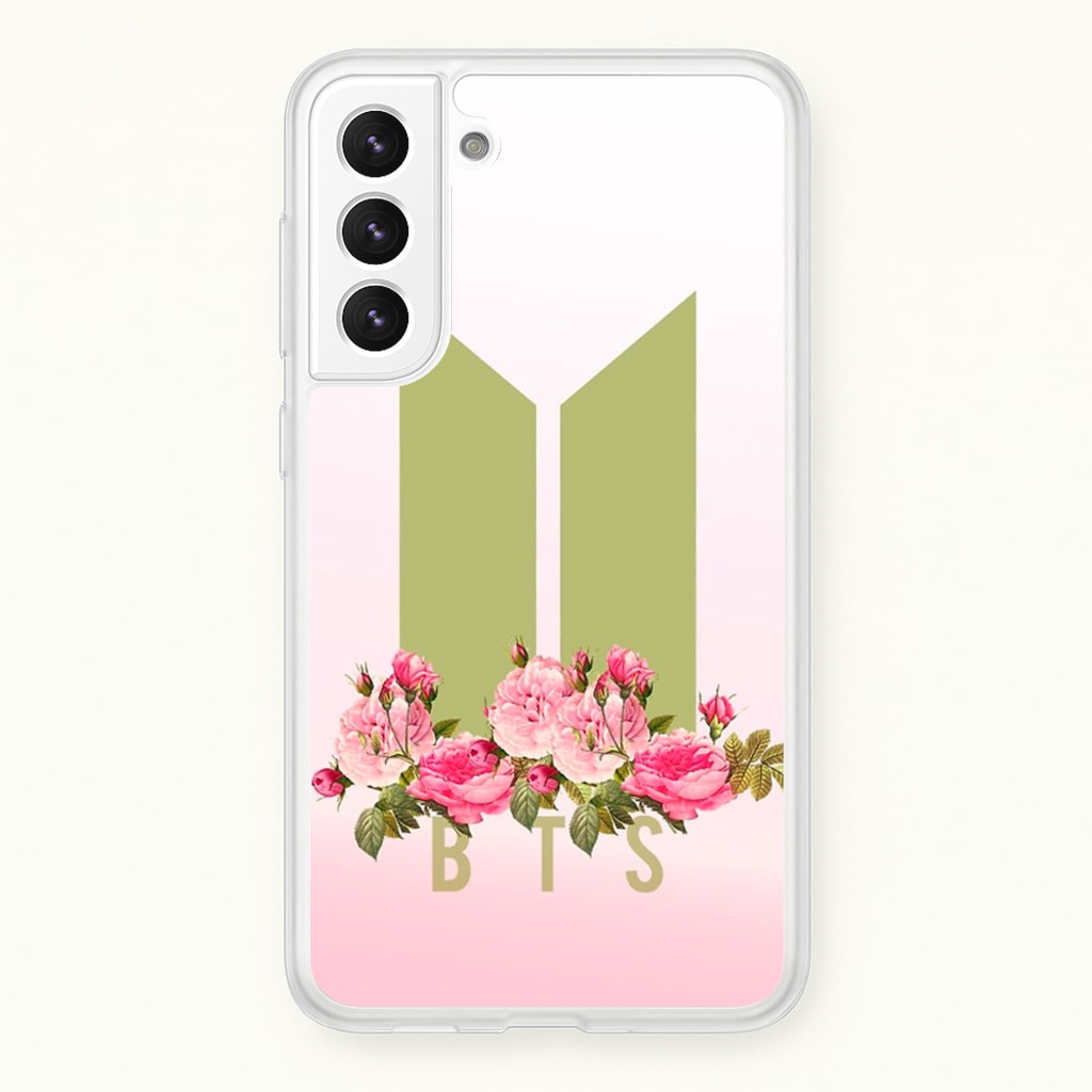 Pink Ombre K-Pop Band Logo  - BTS Phone Case for Galaxy S21FE