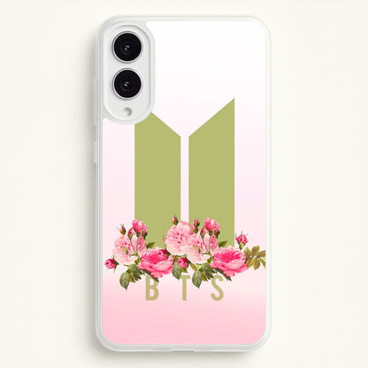 Pink Ombre K-Pop Band Logo  - BTS Phone Case for Galaxy S25 Edge