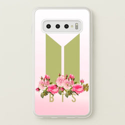 Pink Ombre K-Pop Band Logo  - BTS Phone Case for Galaxy S10