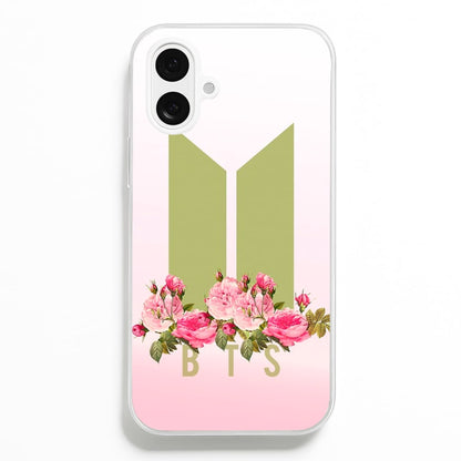 Pink Ombre K-Pop Band Logo  - BTS Phone Case for iPhone 16 Plus