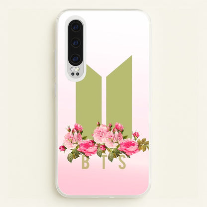 Pink Ombre K-Pop Band Logo  - BTS Phone Case for Huawei P30
