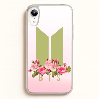 Pink Ombre K-Pop Band Logo  - BTS Phone Case for iPhone XR
