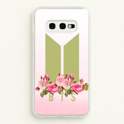Pink Ombre K-Pop Band Logo  - BTS Phone Case for Galaxy S10e