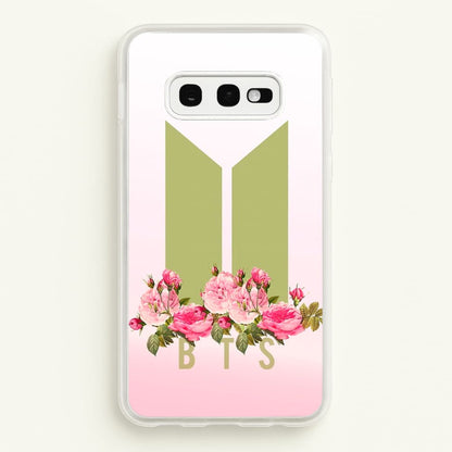 Pink Ombre K-Pop Band Logo  - BTS Phone Case for Galaxy S10e