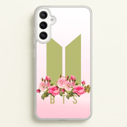 Pink Ombre K-Pop Band Logo  - BTS Phone Case for Galaxy A34