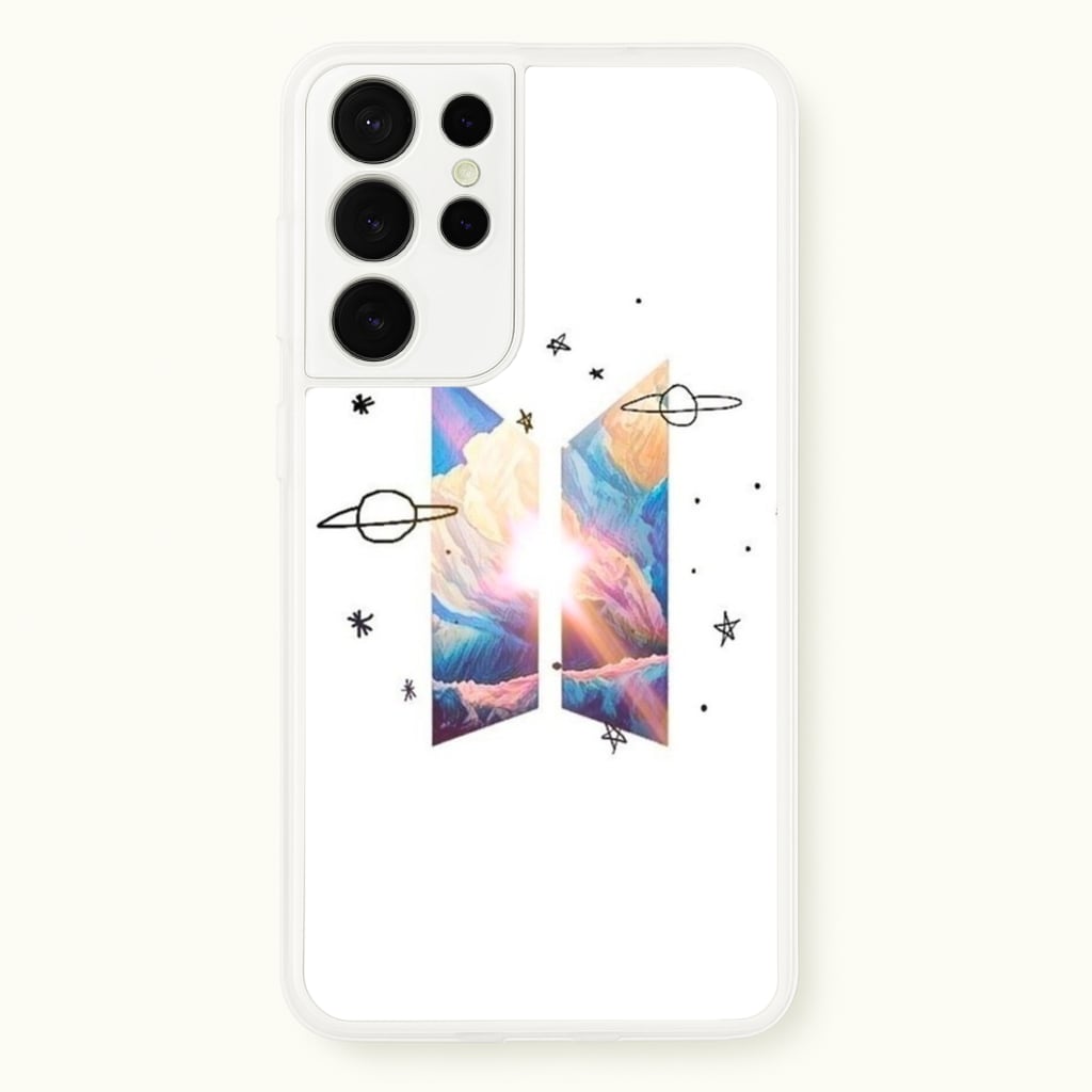Space K-Pop Band Logo  - BTS Phone Case for Galaxy S21 Ultra