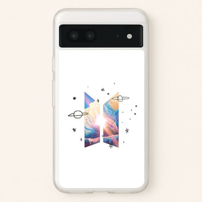 Space K-Pop Band Logo  - BTS Phone Case for Google Pixel 7