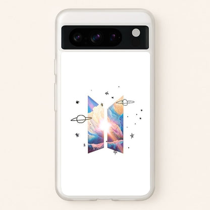 Space K-Pop Band Logo  - BTS Phone Case for Google Pixel 8 Pro
