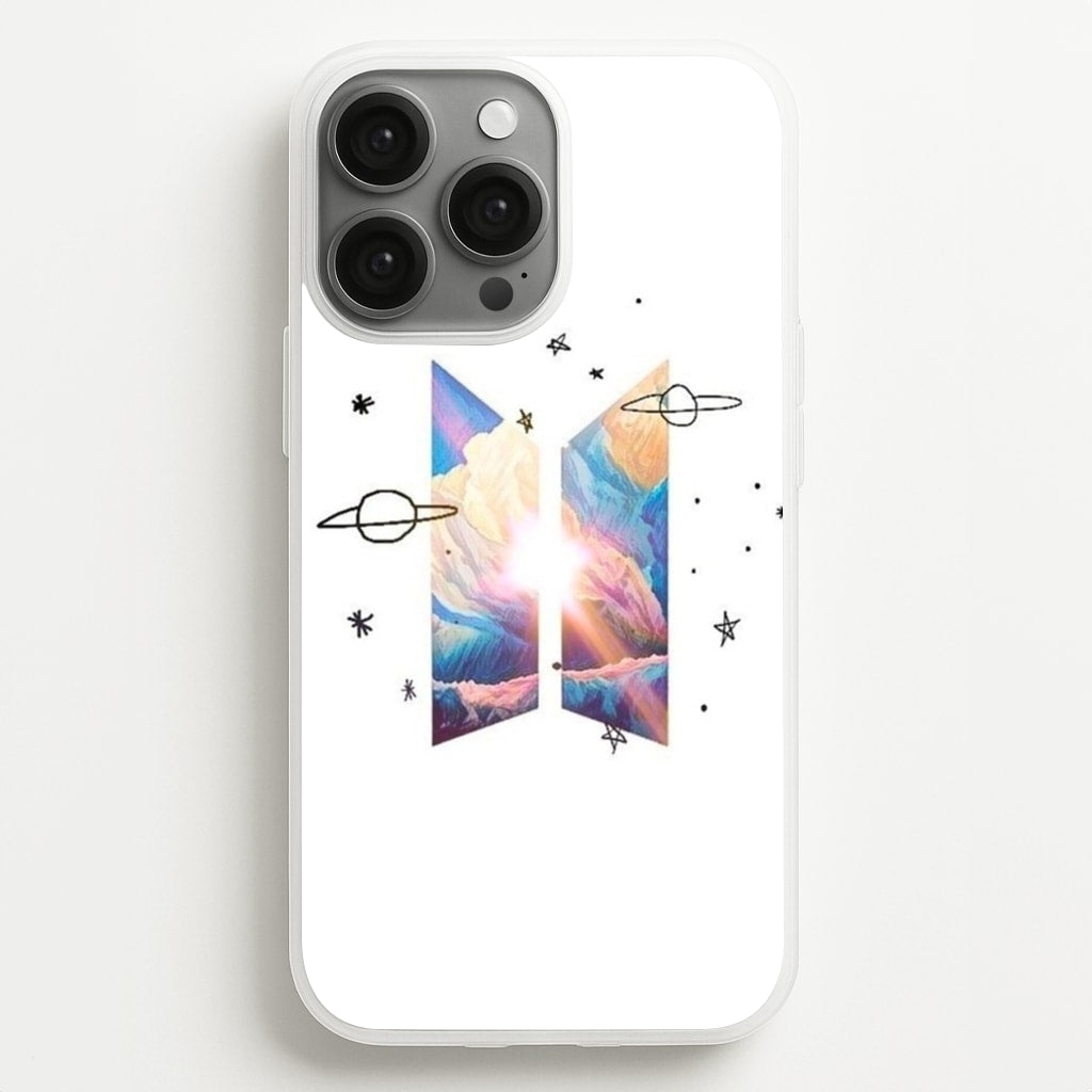 Space K-Pop Band Logo  - BTS Phone Case for iPhone 13 Pro Max