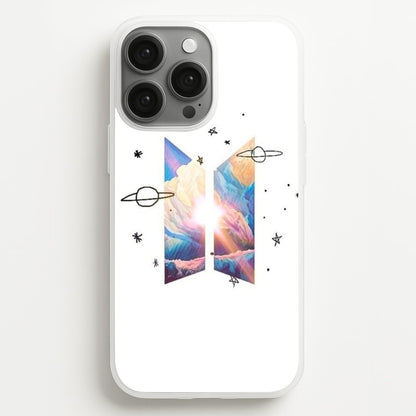 Space K-Pop Band Logo  - BTS Phone Case for iPhone 13 Pro Max
