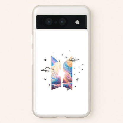 Space K-Pop Band Logo  - BTS Phone Case for Google Pixel 8