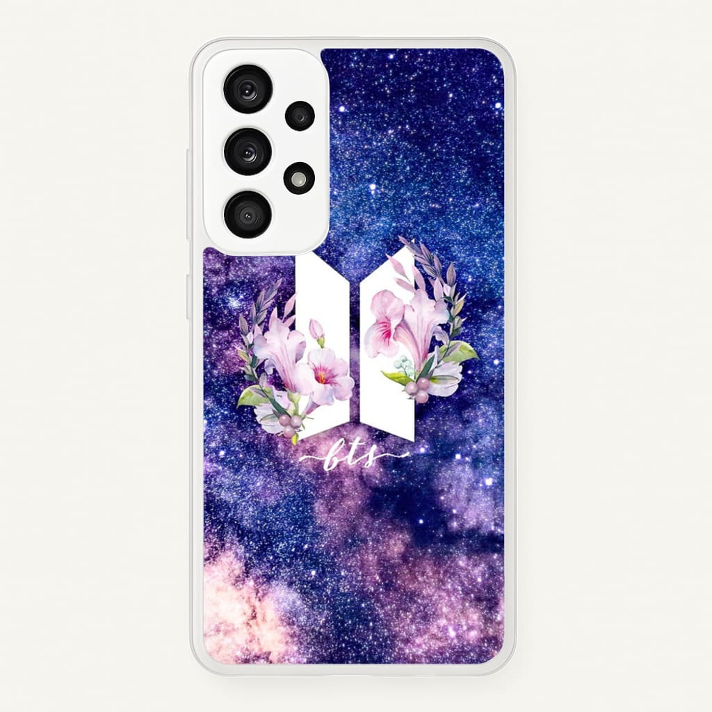 Galaxy Floral K-Pop Band Logo  - BTS Phone Case for Galaxy A53