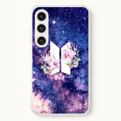 Galaxy Floral K-Pop Band Logo  - BTS Phone Case for Galaxy S24