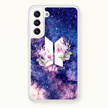 Galaxy Floral K-Pop Band Logo  - BTS Phone Case for Galaxy S22