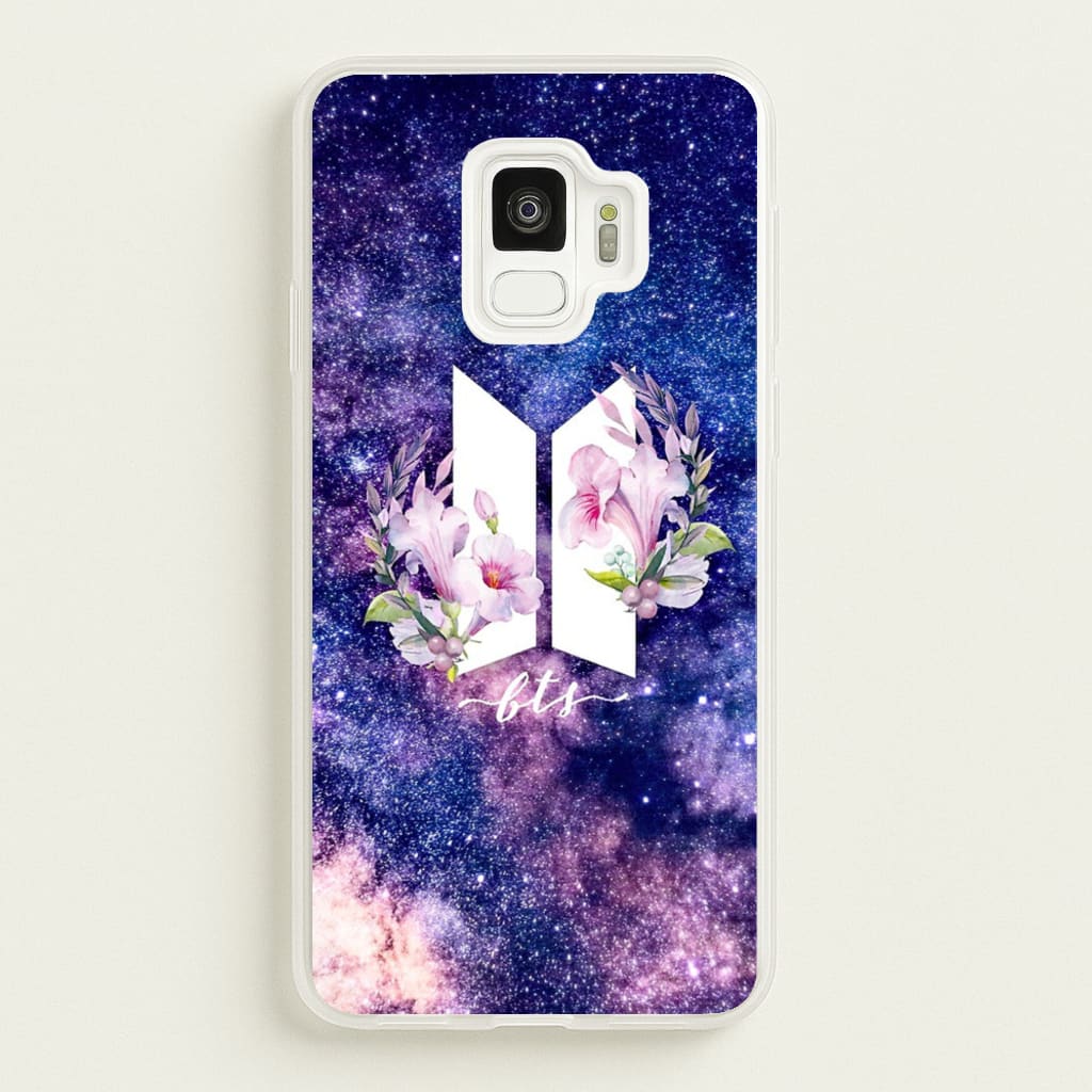 Galaxy Floral K-Pop Band Logo  - BTS Phone Case for Galaxy S9