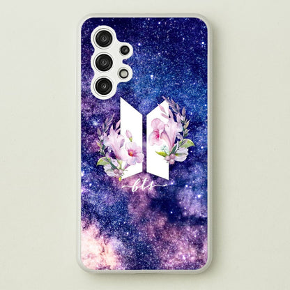 Galaxy Floral K-Pop Band Logo  - BTS Phone Case for Galaxy A13
