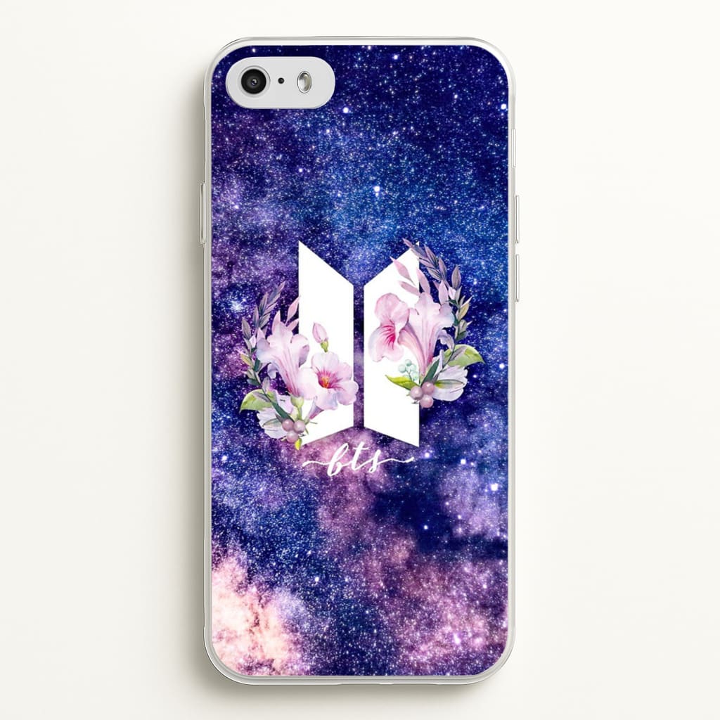 Galaxy Floral K-Pop Band Logo  - BTS Phone Case for iPhone 5 / 5s / SE 2016