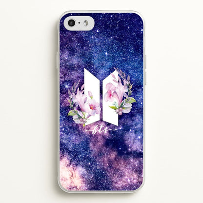 Galaxy Floral K-Pop Band Logo  - BTS Phone Case for iPhone 5 / 5s / SE 2016