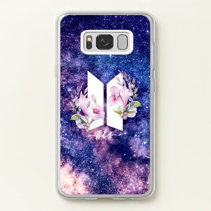 Galaxy Floral K-Pop Band Logo  - BTS Phone Case for Galaxy S8