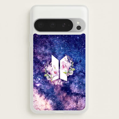 Galaxy Floral K-Pop Band Logo  - BTS Phone Case for Google Pixel 9 Pro XL