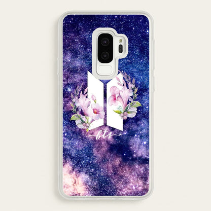 Galaxy Floral K-Pop Band Logo  - BTS Phone Case for Galaxy S9 Plus