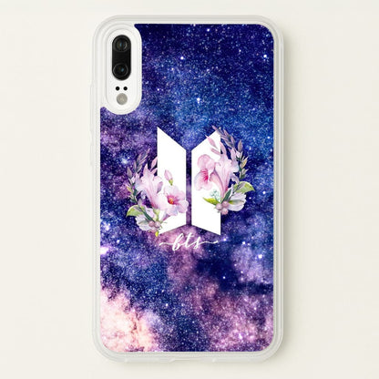Galaxy Floral K-Pop Band Logo  - BTS Phone Case for Huawei P20