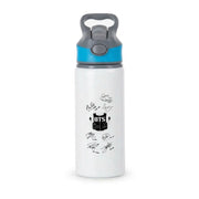 White K-Pop Band Army Logo and Signatures Active Water Bottle 2