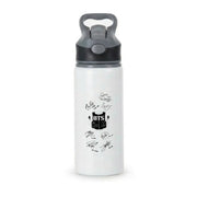 White K-Pop Band Army Logo and Signatures Active Water Bottle 1