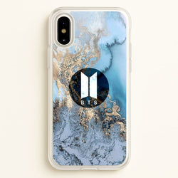 K-Pop Band Logo Marble  - BTS Phone Case for iPhone X / XS