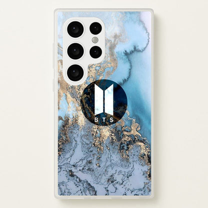 K-Pop Band Logo Marble  - BTS Phone Case for Galaxy S24 Ultra