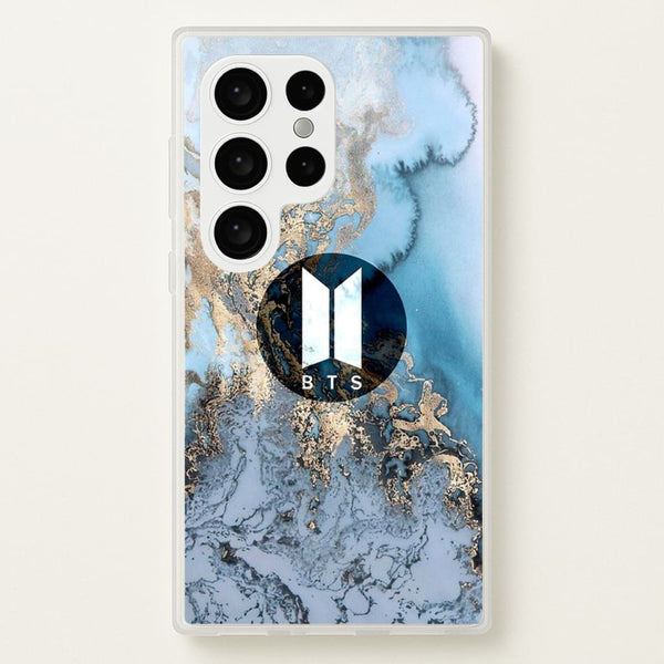 K-Pop Band Logo Marble  - BTS Phone Case for Galaxy S24 Ultra