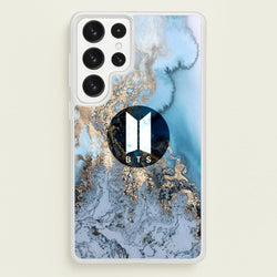 K-Pop Band Logo Marble  - BTS Phone Case for Galaxy S22 Ultra