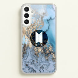 K-Pop Band Logo Marble  - BTS Phone Case for Galaxy A36