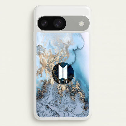 K-Pop Band Logo Marble  - BTS Phone Case for Google Pixel 9 / 9 Pro