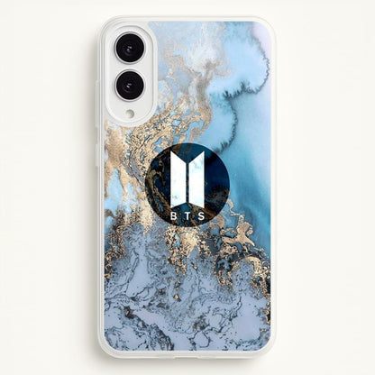 K-Pop Band Logo Marble  - BTS Phone Case for Galaxy S25 Edge