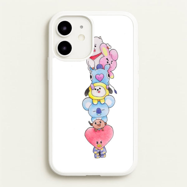 K-Pop Band BT21 Drawing  -  Phone Case for iPhone 12 Mini