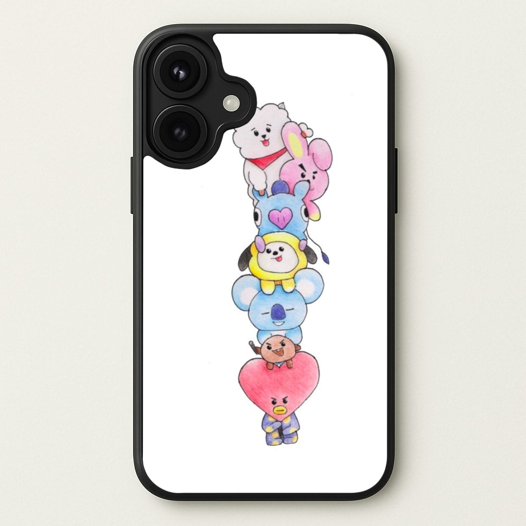 K-Pop Band BT21 Drawing Phone Case for iPhone 17
