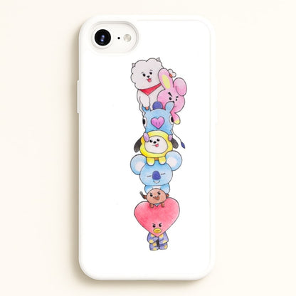 K-Pop Band BT21 Drawing  -  Phone Case for iPhone 6 / 7 / 8 / SE