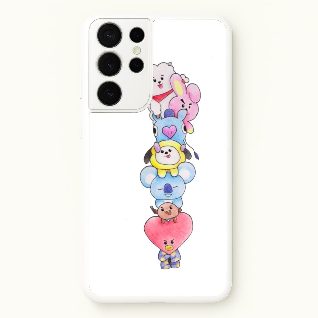 K-Pop Band BT21 Drawing  -  Phone Case for Galaxy S21 Ultra