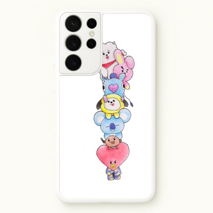 K-Pop Band BT21 Drawing  -  Phone Case for Galaxy S21 Ultra