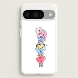 K-Pop Band BT21 Drawing Phone Case for Google Pixel 10 / 10 Pro