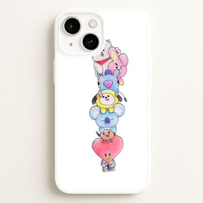 K-Pop Band BT21 Drawing  -  Phone Case for iPhone 13