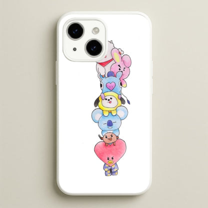 K-Pop Band BT21 Drawing  -  Phone Case for iPhone 15