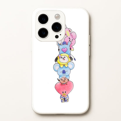 K-Pop Band BT21 Drawing  -  Phone Case for iPhone 14 Pro Max