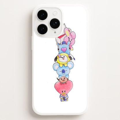 K-Pop Band BT21 Drawing  -  Phone Case for iPhone 12 Pro Max